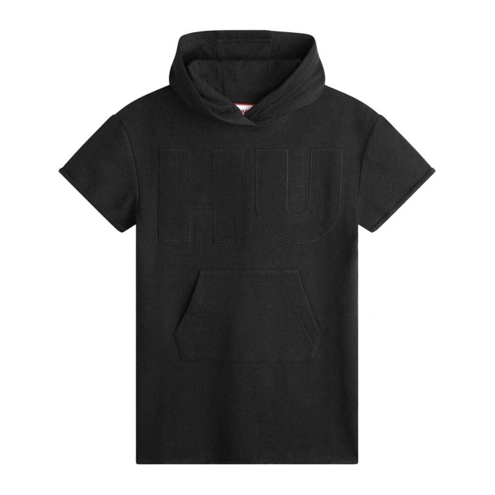 Hugo Childrens/Kids Embroidered Hoodie Dress / Black